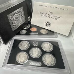 2022 US Mint Silver Proof Set w/ Box & COA – American Women Quarters